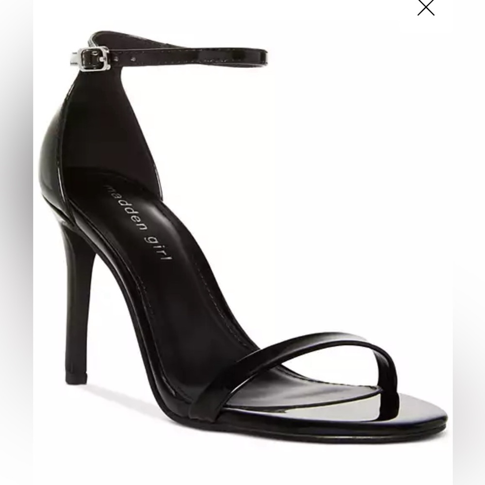 Madden Girl Brazen Stilleto Dress Sandals Color: Black Patent Size: 11W
